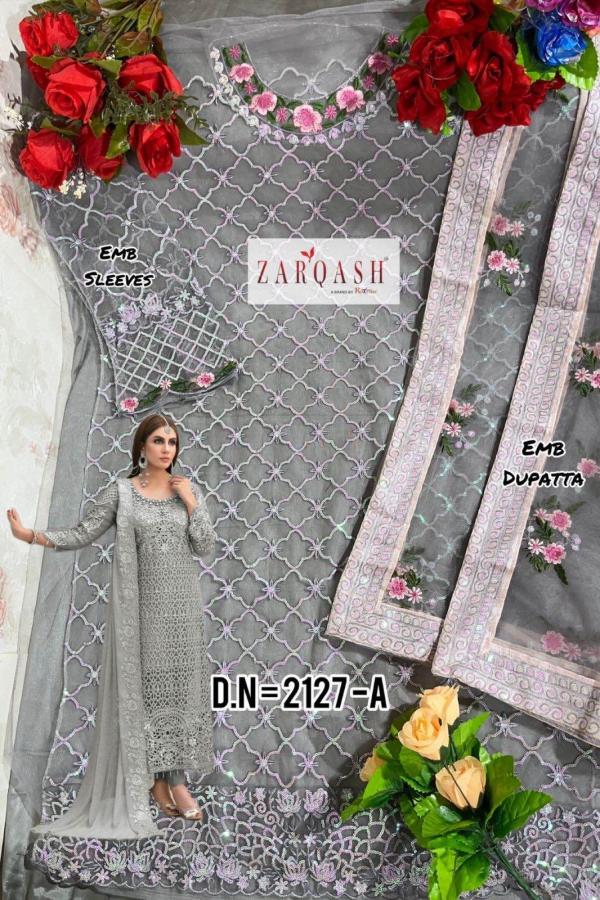 Zarqash Maria 2127 Net Embroidery Pakistani Suits Collection